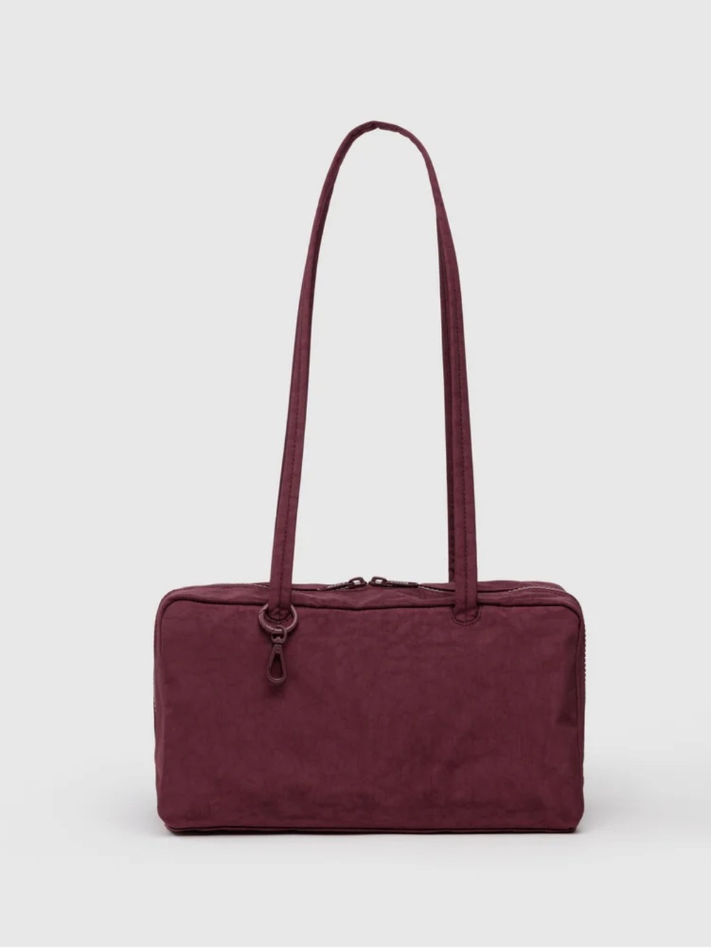 BAGGU Nylon Bowler Shoulder Bag in Mahogany